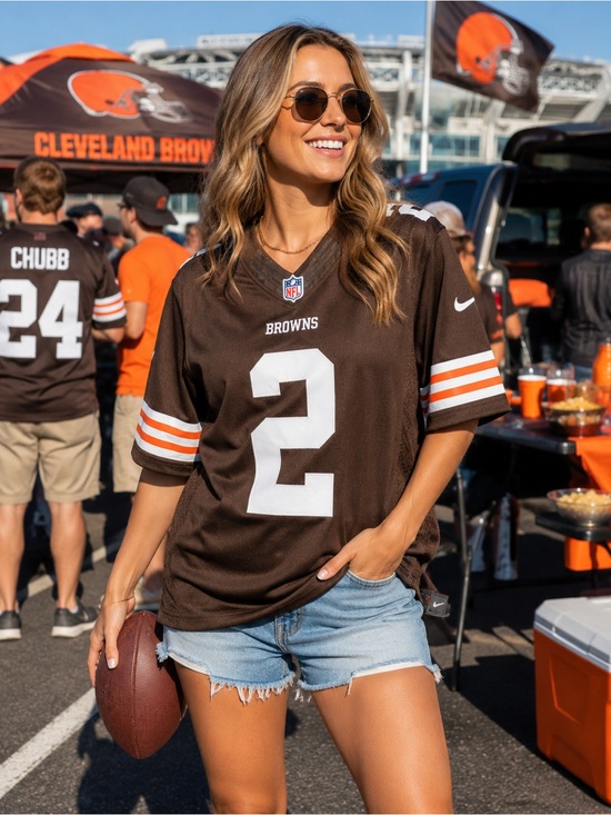 NFL Other - Nike Browns #2 Manziel NFL On Field Jersey Medium Brown